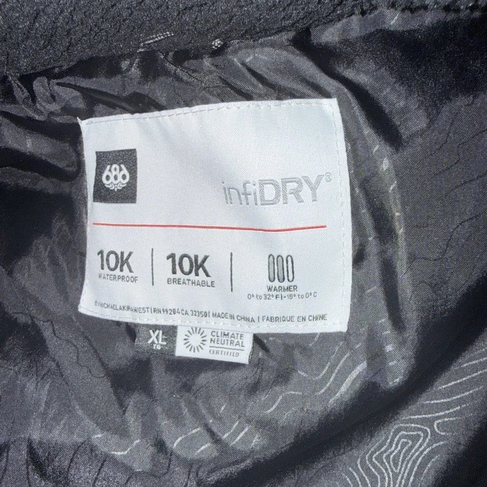 686 GEO Youth 10K  Snowboard Jacket Brown Hooded Waterproof‎ Insulated XL (16)
